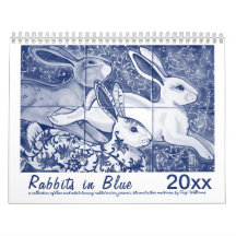 Kaninchen Blaues Hasen Bunny Tile Originelle Kunst