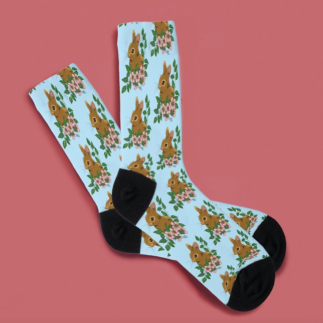 Kaninchen-Blume Socken (Von Creator hochgeladen)