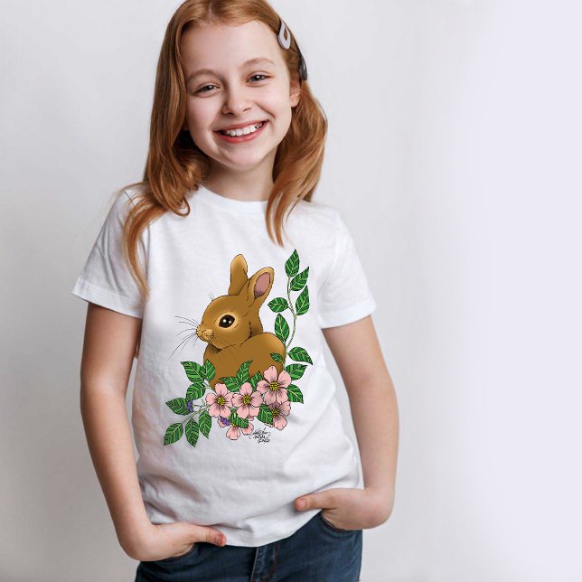 Kaninchen-Blume T-Shirt (Von Creator hochgeladen)