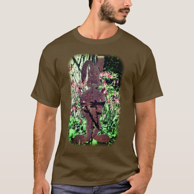 Kaninchen Blütennatur T-Shirt (Vorderseite)