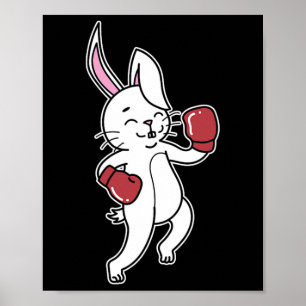 Kaninchen Boxing Poster