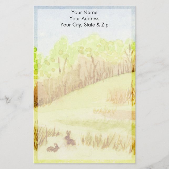 Kaninchen Briefpapier (Vorderseite)