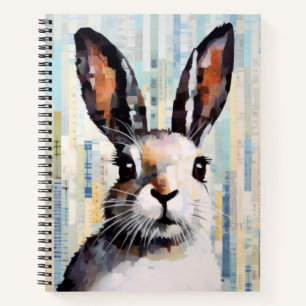 Kaninchen Bunny Animal Art Deco Paint Notizbuch