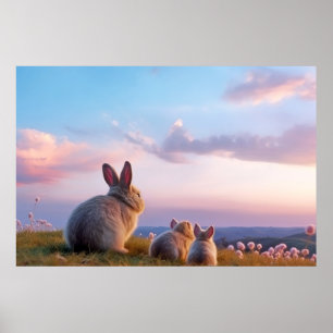 Kaninchen Bunny Animal Nature Majestic Wild Poster