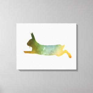 Kaninchen Bunny Art Silhouette Leinwanddruck
