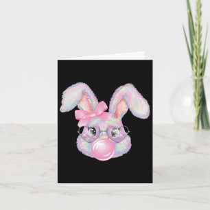 Kaninchen Bunny Blows Glücklicher Ostern Niedlich  Karte
