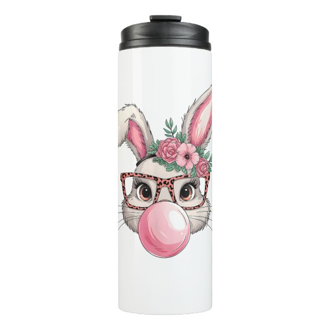 Kaninchen Bunny Blows Ostern Tag Niedlich Frauen Thermosbecher (Vorderseite)