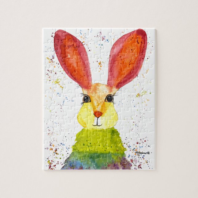 Kaninchen Bunny Hare Oaster Tierwelt Niedlich Puzzle (Vertikal)