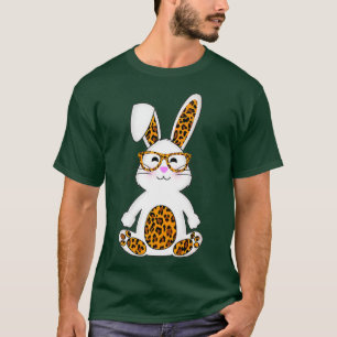 Kaninchen Bunny mit Sonnenbrille Leopard Niedlich  T-Shirt