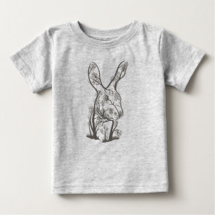 Kaninchen Bunny Tree Art Baby T-shirt