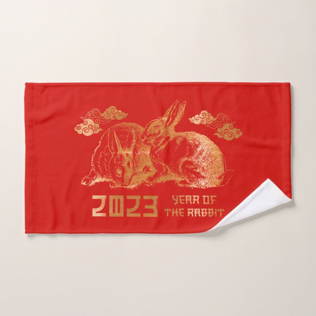 Kaninchen Chinesisch Zodiac Lunar Neujahr Handtuch (Handtuch)