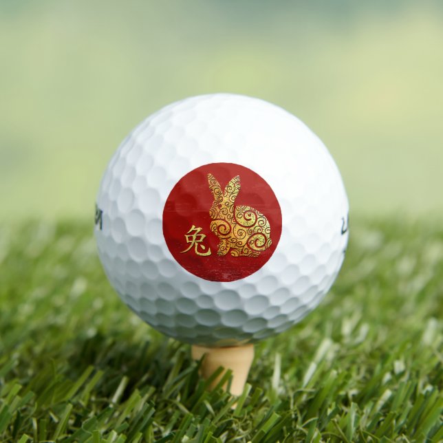 Kaninchen Chinesisches Sternzeichen Horoskop Golfball (Insitu T-Shirt)
