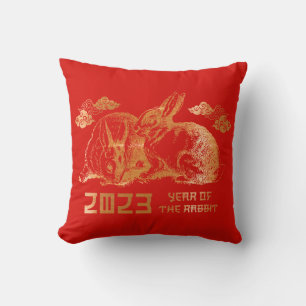 Kaninchen Chinesisches Sternzeichen Lunar Neujahr Kissen