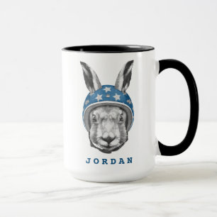 Kaninchen Draufgänger   Tragen Sie Ihren Namen ein Tasse