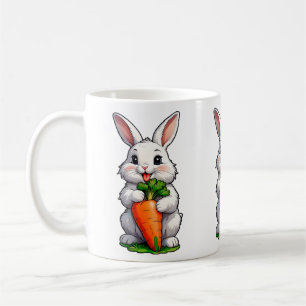 Kaninchen Eating Carrot Kaffeetasse