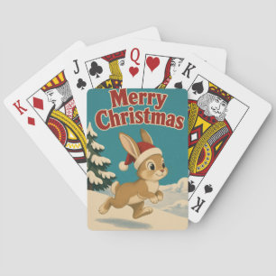 Kaninchen Eisiger Hof Tier Weihnachten Spielkarten