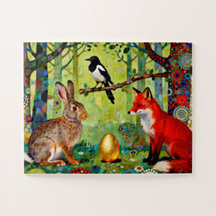 Kaninchen, Elster, Fuchs und "Das Geheimnis des Wa Puzzle