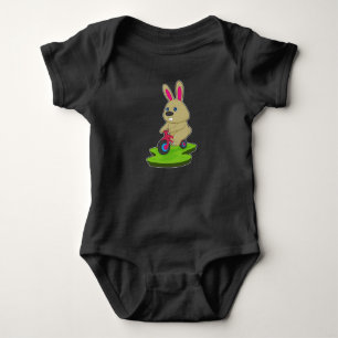 Kaninchen Fahrrad Baby Strampler