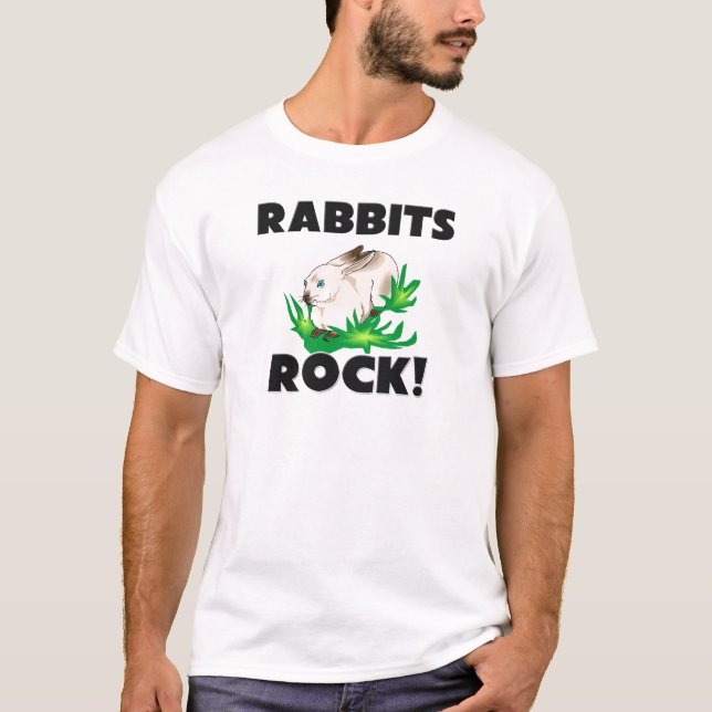 Kaninchen-Felsen T-Shirt (Vorderseite)