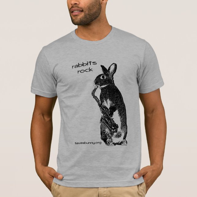 Kaninchen-Felsen T-Shirt (Vorderseite)