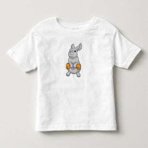 Kaninchen-Fitness Dumbell Kleinkind T-shirt