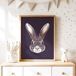 Kaninchen | Forest Animal Rabbit Wall Print Poster