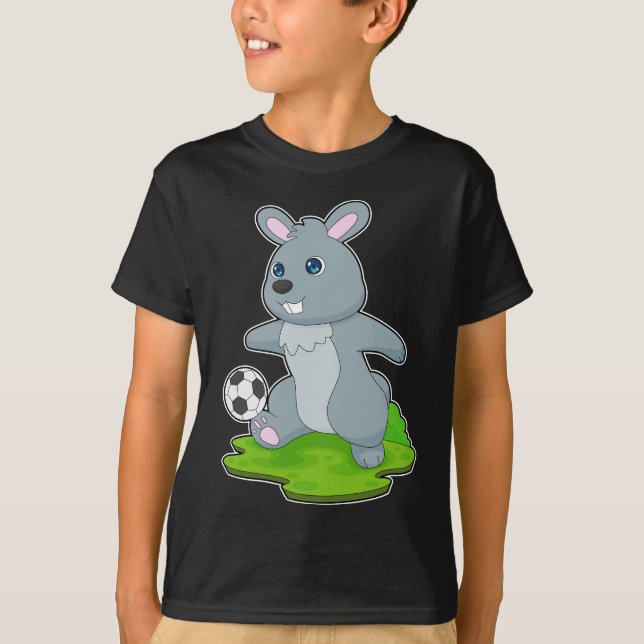 Kaninchen-Fußballspieler T-Shirt (Vorderseite)