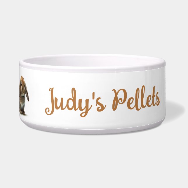 Kaninchen fütternd Schüssel (Vorderseite)