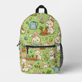 Kaninchen-Garten-Muster-Rucksack Bedruckter Rucksack