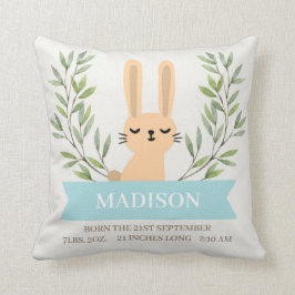 Kaninchen Geburtsstat Custom Pillow - Hasen Kissen