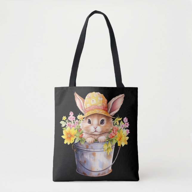 Kaninchen-Grafik für Mädchen Blütenfrühlingszeit (Vorderseite)