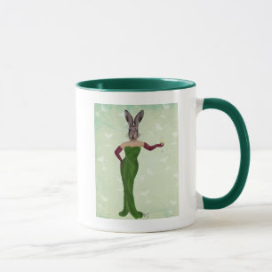 Kaninchen-Grün-Kleid 2 Tasse