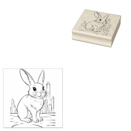 Kaninchen Gummistempel