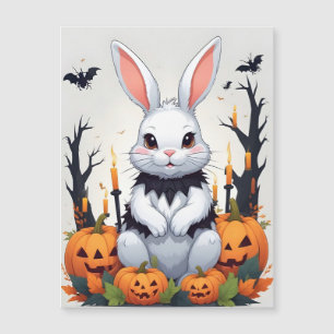 Kaninchen Halloween Niedlich Adorable Funny Animal Magnetkarte