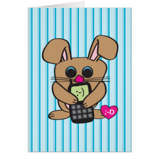 Kaninchen - Handy - Karte