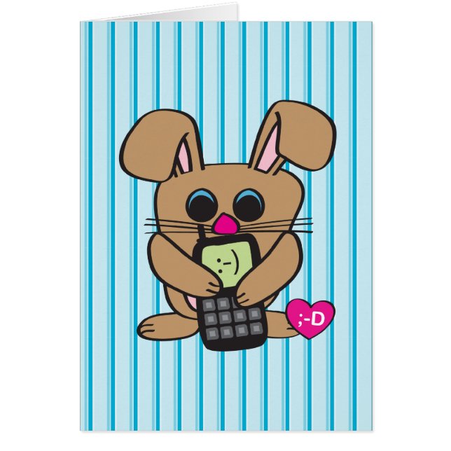 Kaninchen - Handy - Karte (Vorne)