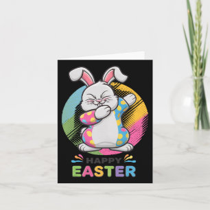 Kaninchen Happy Ostertag Bunny Eggs Dab Boy Karte