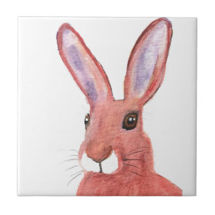 Kaninchen Hase Florales Tier Wildnis Waldland Fliese