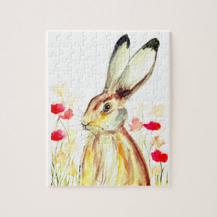 Kaninchen Hase Oster-Tier Wildtiere Niedlich Puzzle