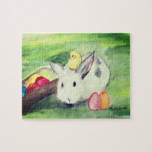 Kaninchen Hase Osterhase Ostern Tier Wildnis Süß E Puzzle