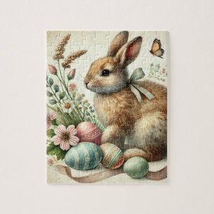 Kaninchen Hase Ostern Tier Wildtiere Niedlich Puzzle