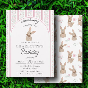 Kaninchen Hase Some Bunny wird Eins Geburtstag Einladung