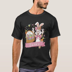 Kaninchen-Hasen-Gesicht Lustiger Froher Ostertag F T-Shirt
