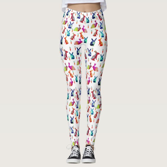 Kaninchen Himmel, Ostern Leggings (Vorderseite)