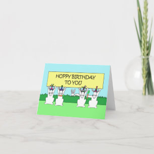 Kaninchen Hoppy Geburtstag für Sie Karte