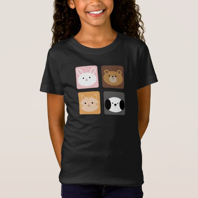 Kaninchen, Hunde, Katzen und Bären T-Shirt (Vorderseite)