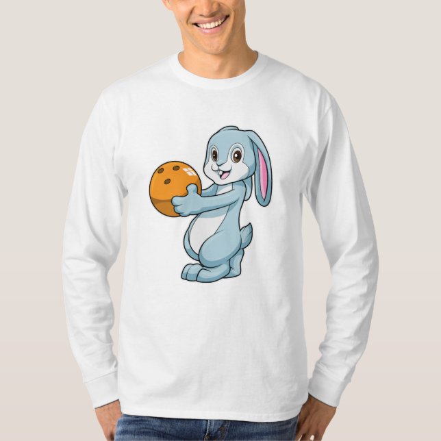 Kaninchen im Bowling mit Bowlingball T-Shirt (Vorderseite)