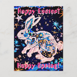 Kaninchen im Himmel mit Sternen Postkarte