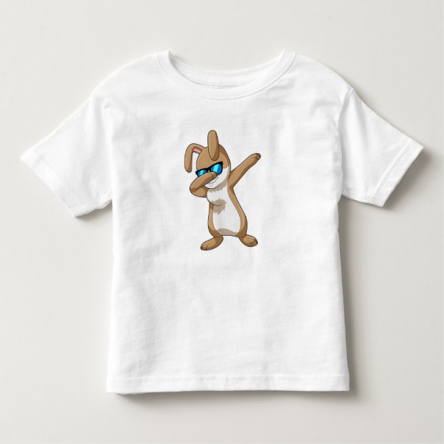 Kaninchen im Hip Hop Dance Dab Kleinkind T-shirt (Vorderseite)
