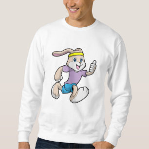 Kaninchen im Joggen mit Headband Sweatshirt